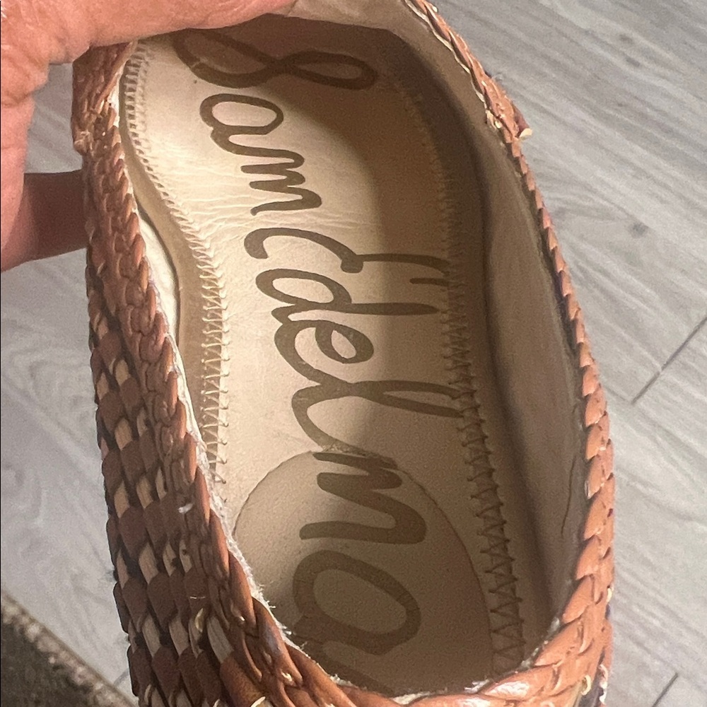 Sam Edelman Brown and Cream Woven Moccasins - Picture 13 of 16
